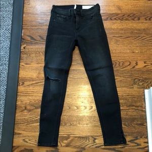 Rag & Bone 10-inch Capri skinny jean with slit